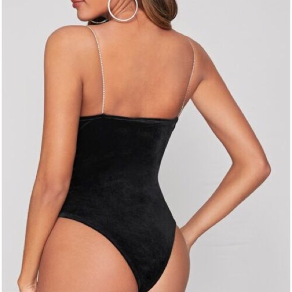 Rhinestone Strap Bodysuit